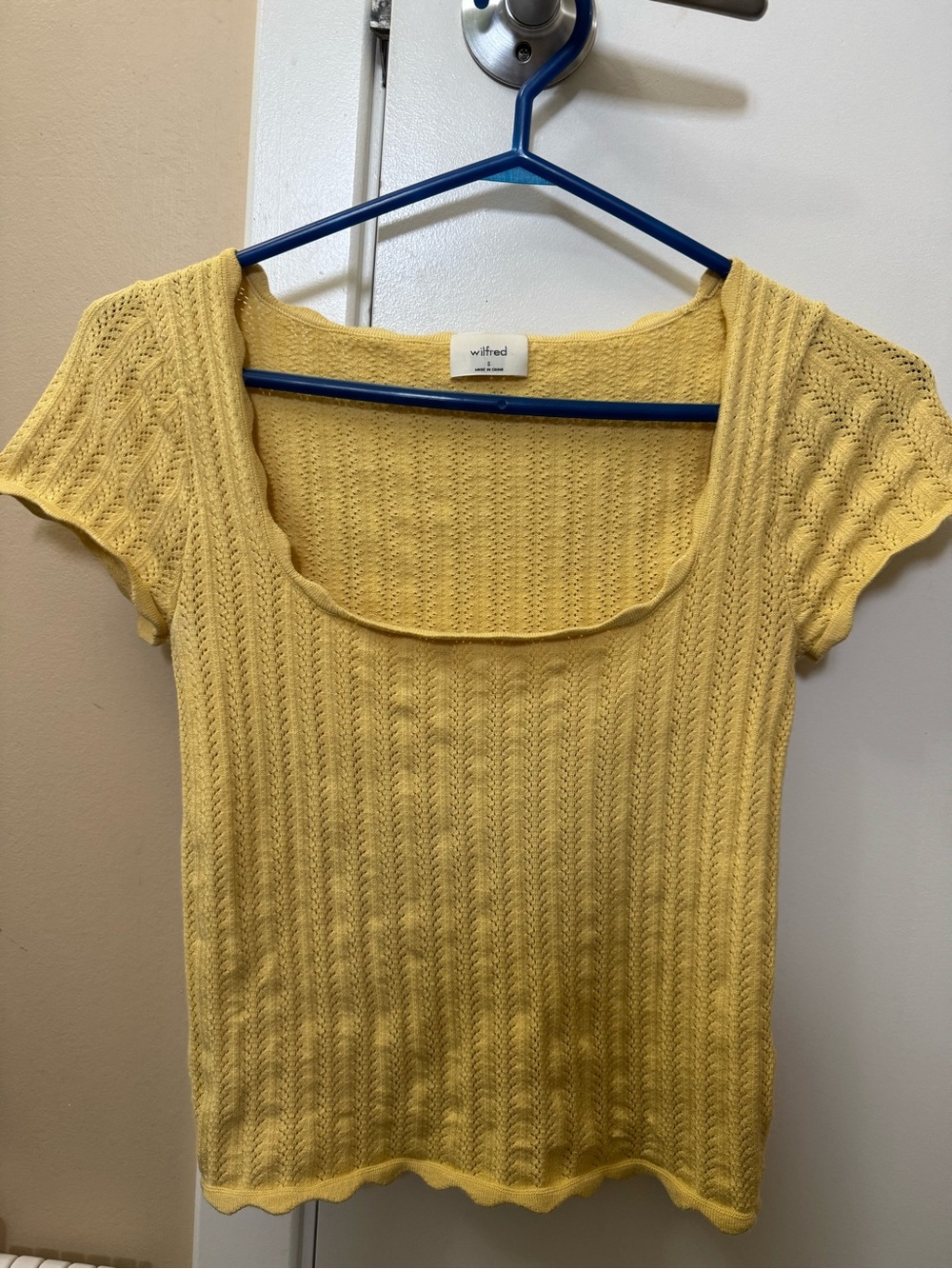 Wilfred parcsl yellow Scoop-Neck Knit Top